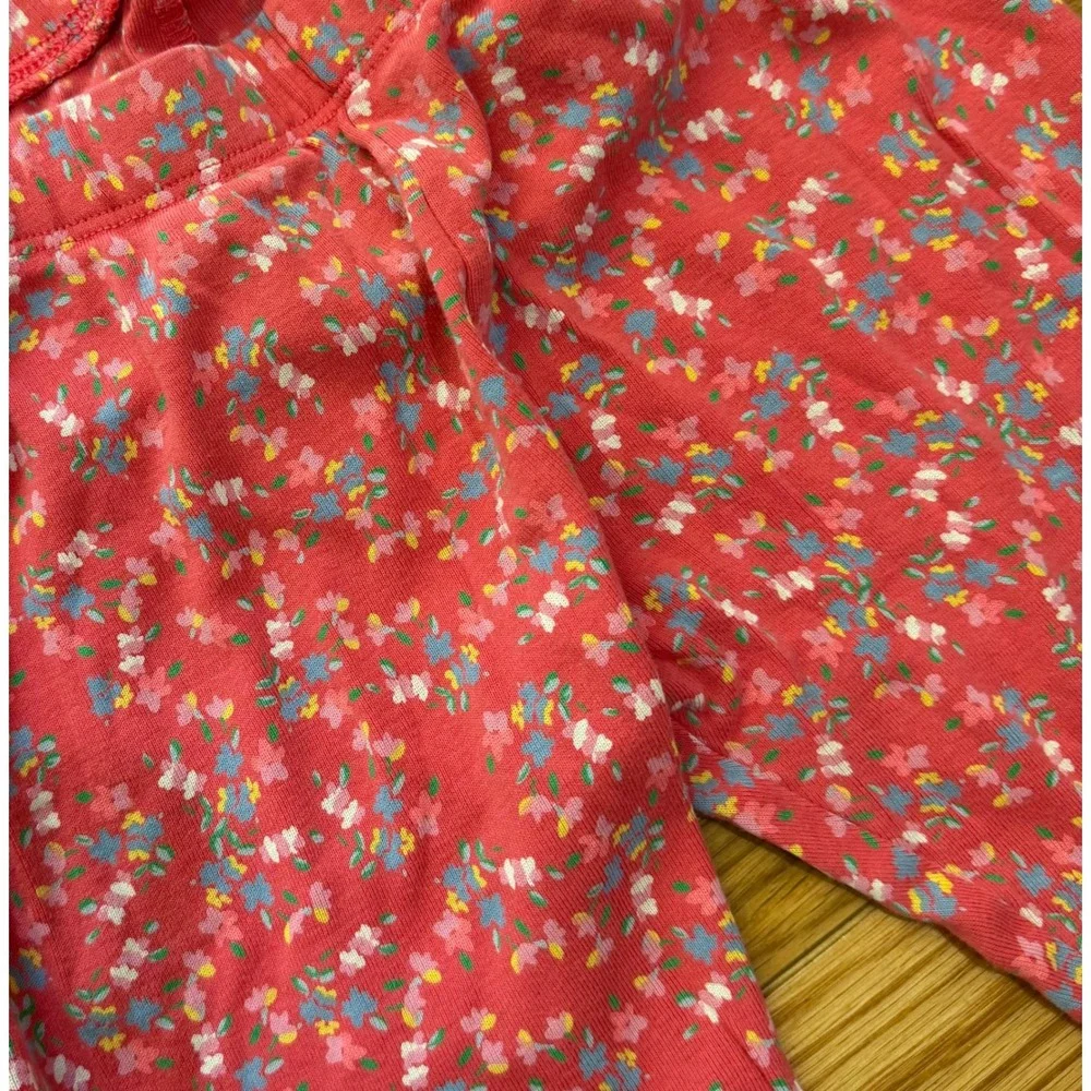 GAP Kids Girls Pajama Set Floral Bunny Size 6-8Y organically grown cotton